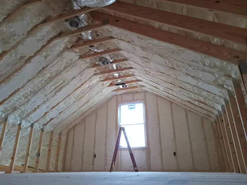 Spray foam roofing application for Crawl Space Insulation project in Bright